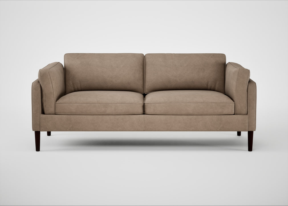Sonno 3 Seater Sofa Heritage Leather Camel 2015 / Wenge Black