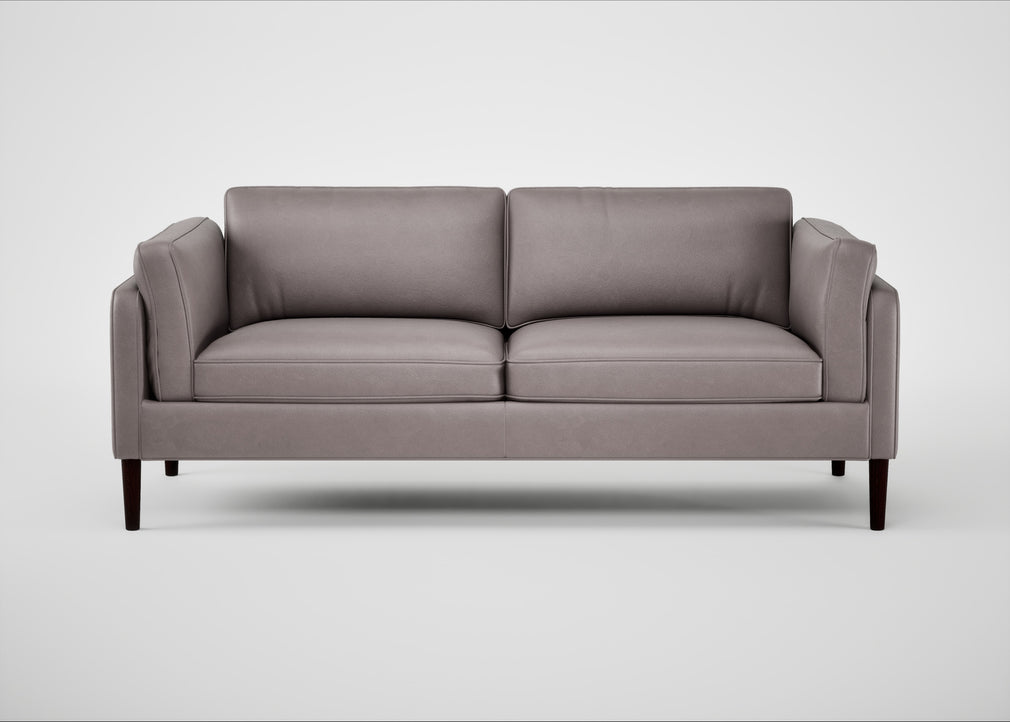 Sonno 3 Seater Sofa Heritage Leather Stone Grey 2060 / Wenge Black
