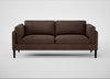 Sonno 3 Seater Sofa Heritage Leather Chestnut 2064 / Wenge Black