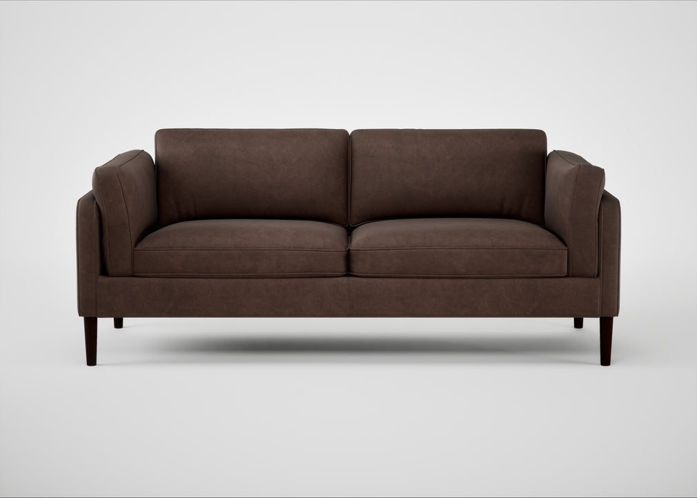 Sonno 3 Seater Sofa Heritage Leather Chestnut 2064 / Wenge Black