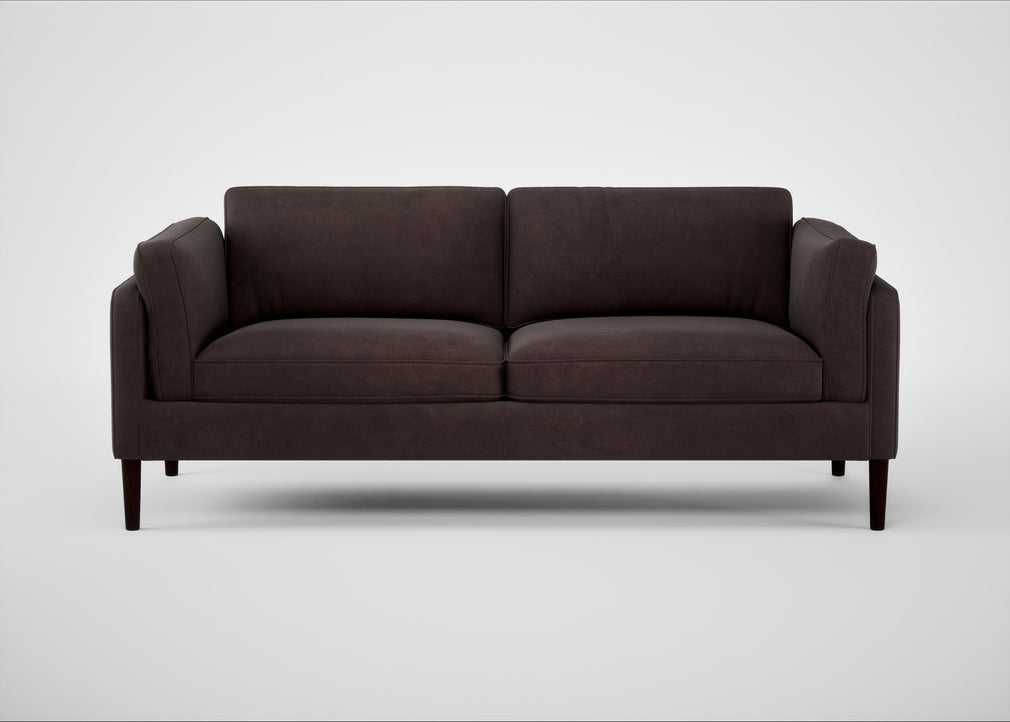 Sonno 3 Seater Sofa Heritage Leather Dark Walnut 2069 / Wenge Black