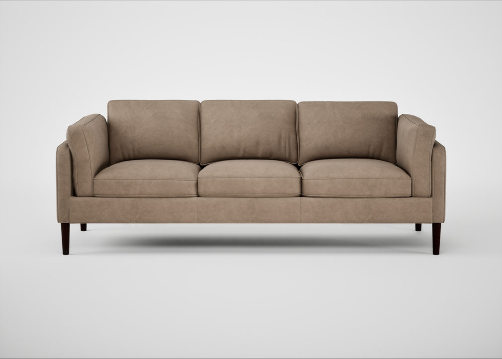 Sonno 4 Seater Sofa Heritage Leather Camel 2015 / Wenge Black
