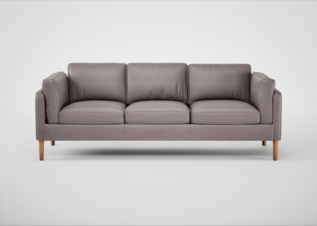 Sonno 4 Seater Sofa Heritage Leather Stone Grey 2060 / Natural