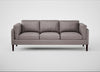 Sonno 4 Seater Sofa Heritage Leather Stone Grey 2060 / Wenge Black