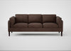 Sonno 4 Seater Sofa Heritage Leather Chestnut 2064 / Wenge Black
