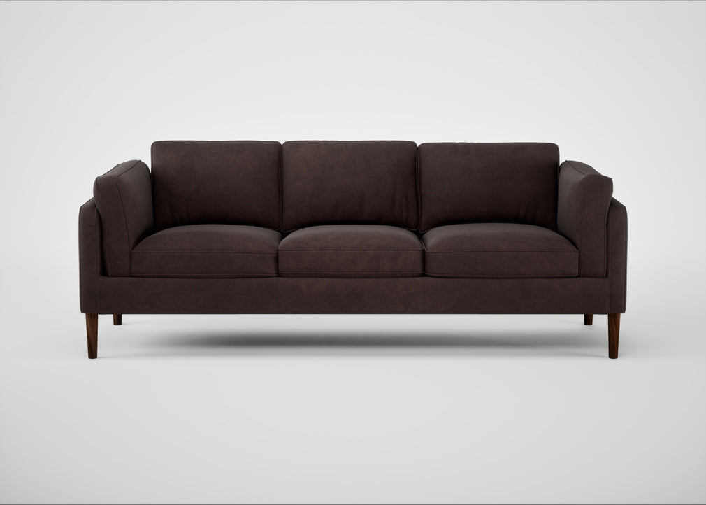 Sonno 4 Seater Sofa Heritage Leather Dark Walnut 2069 / Walnut