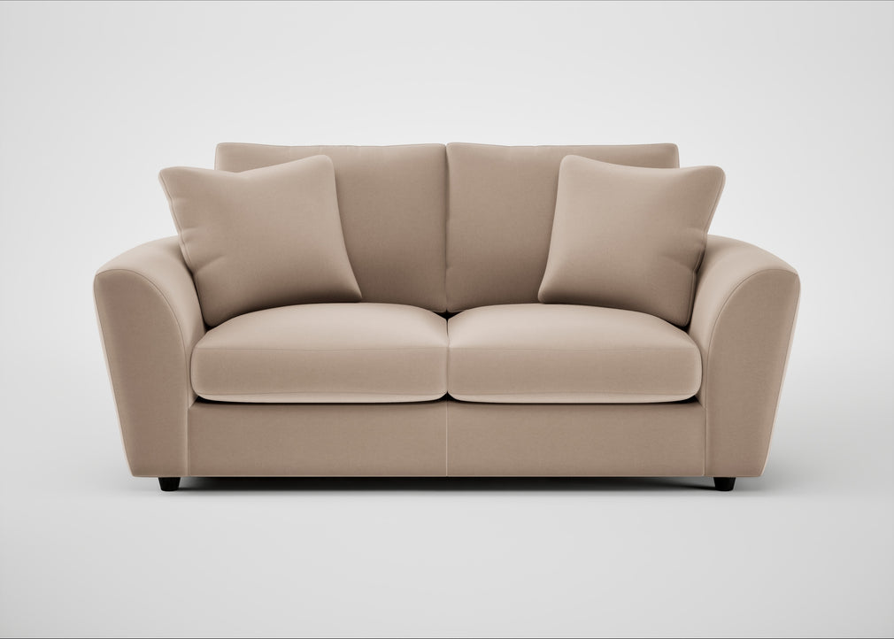 Snooze 3 Seater Sofa Smart Velvet Pebble