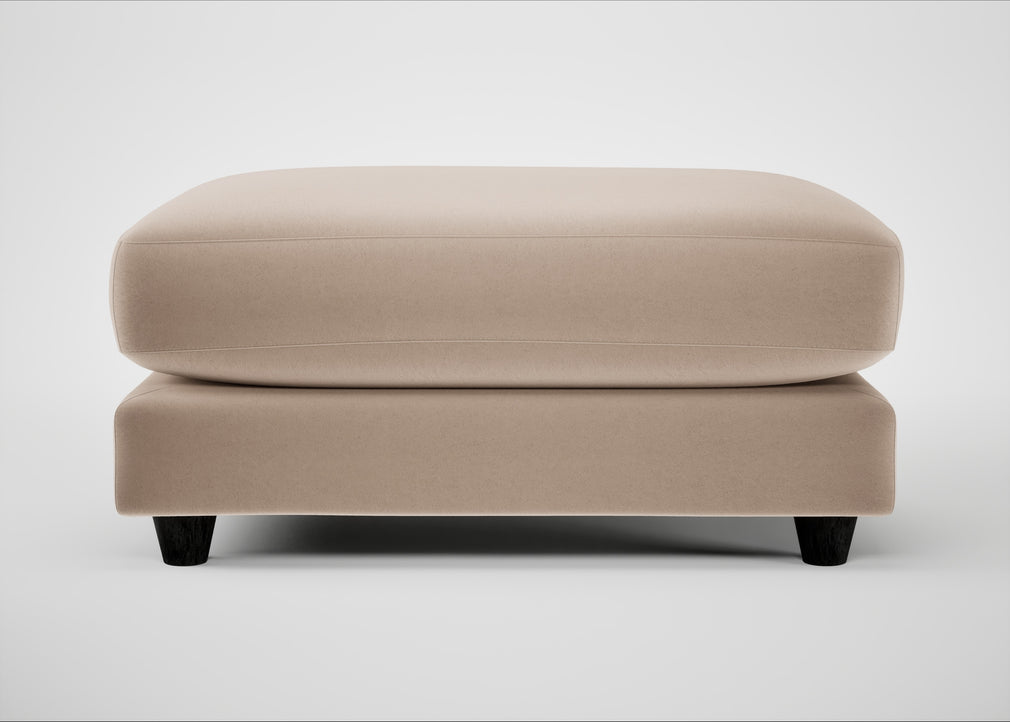 Snooze Footstool Smart Velvet Pebble
