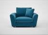 Snooze Loveseat Smart Velvet Ocean Blue