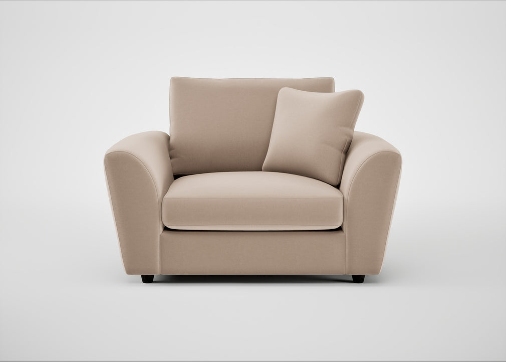 Snooze Loveseat Smart Velvet Pebble