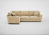 Snooze Left Hand Facing Corner Sofa Smart Luxe Velvet Biscuit