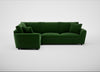 Snooze Left Hand Facing Corner Sofa Smart Velvet Forest