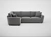 Snooze Left Hand Facing Corner Sofa Smart Velvet Mercury