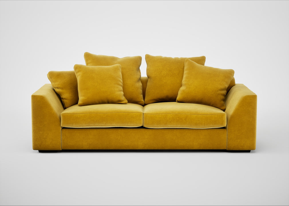 Cumulus 4 Seater Sofa Smart Luxe Velvet Canary