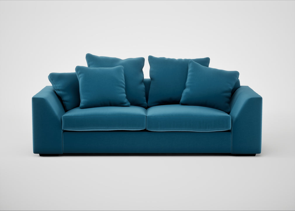 Cumulus 4 Seater Sofa Smart Velvet Ocean Blue