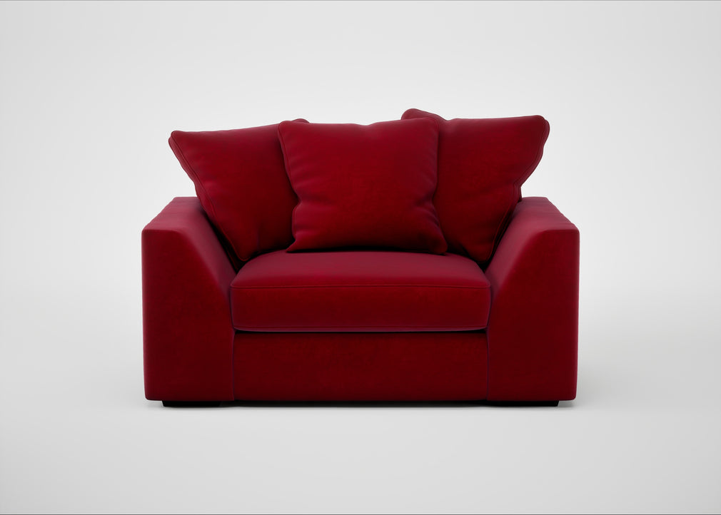 Cumulus Loveseat Smart Luxe Velvet Mulberry
