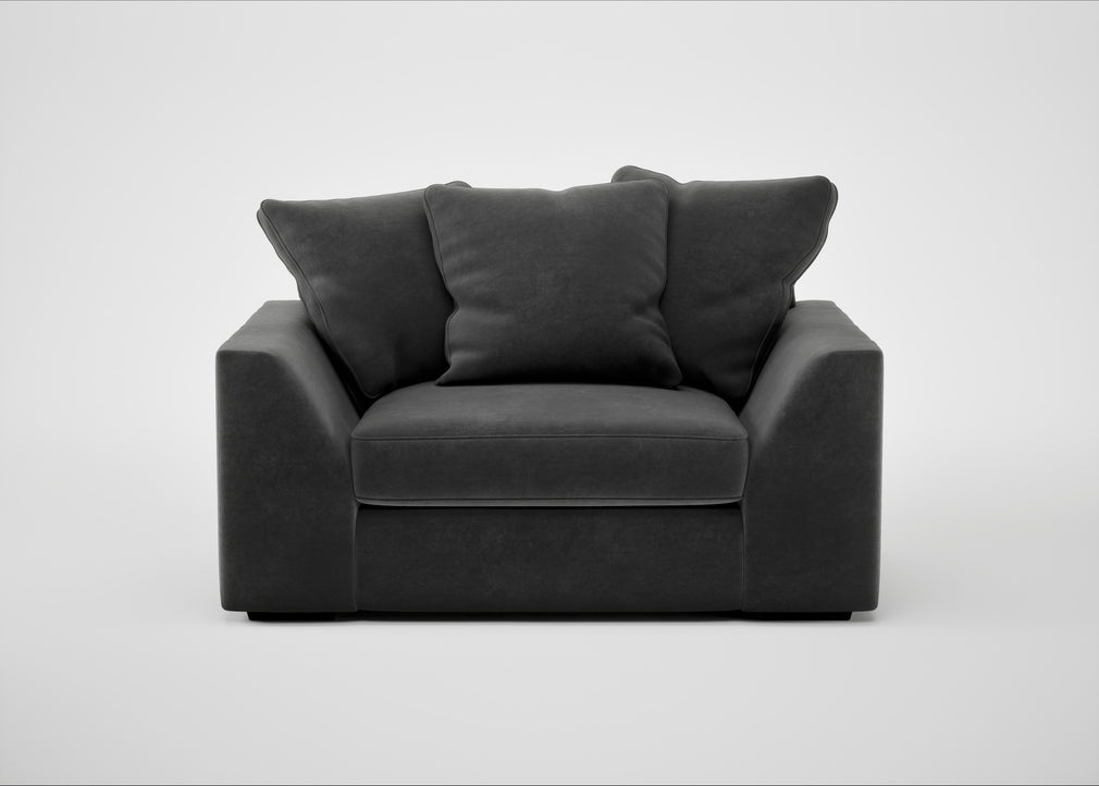 Cumulus Loveseat Smart Luxe Velvet Nickel