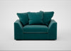 Cumulus Loveseat Smart Luxe Velvet Ocean Green
