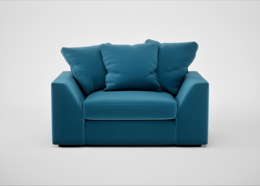Cumulus Loveseat Smart Velvet Ocean Blue