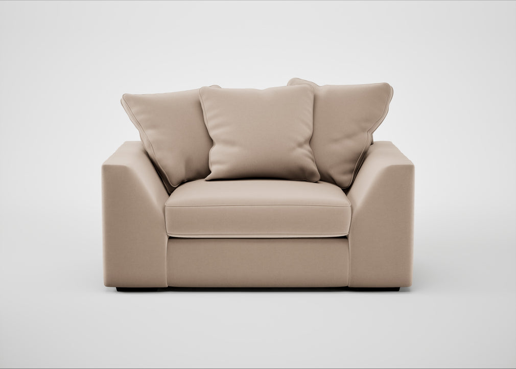 Cumulus Loveseat Smart Velvet Pebble