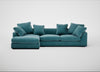 Cumulus Right Hand Facing Corner Sofa Smart Luxe Velvet Airforce Blue
