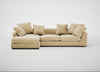 Cumulus Right Hand Facing Corner Sofa Smart Luxe Velvet Biscuit