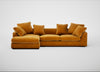 Cumulus Right Hand Facing Corner Sofa Smart Luxe Velvet Cognac