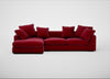 Cumulus Right Hand Facing Corner Sofa Smart Luxe Velvet Mulberry