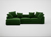 Cumulus Left Hand Facing Corner Sofa Smart Velvet Forest