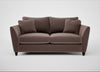 Torino 3 Seater Sofa Smart Velvet Mouse / Black