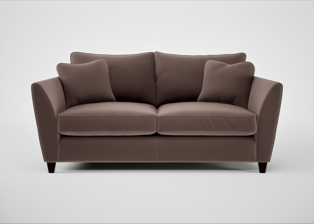 Torino 3 Seater Sofa Smart Velvet Mouse / Black