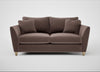 Torino 3 Seater Sofa Smart Velvet Mouse / Natural