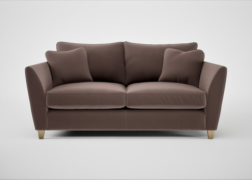 Torino 3 Seater Sofa Smart Velvet Mouse / Natural