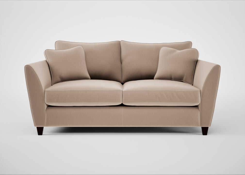 Torino 3 Seater Sofa Smart Velvet Pebble / Black