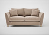 Torino 3 Seater Sofa Smart Velvet Pebble / Natural