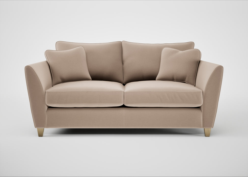 Torino 3 Seater Sofa Smart Velvet Pebble / Natural