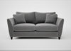 Torino 3 Seater Sofa Smart Velvet Mercury / Black