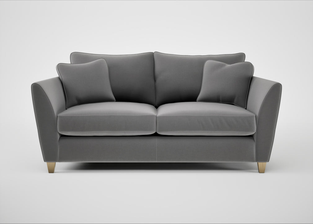 Torino 3 Seater Sofa Smart Velvet Mercury / Natural