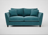 Torino 3 Seater Sofa Smart Luxe Velvet Airforce Blue / Black