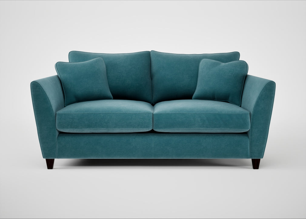 Torino 3 Seater Sofa Smart Luxe Velvet Airforce Blue / Black