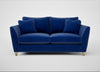 Torino 3 Seater Sofa Smart Luxe Velvet Azure / Natural