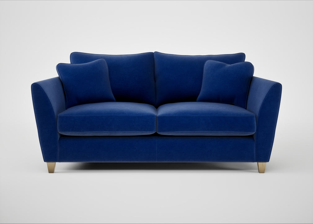 Torino 3 Seater Sofa Smart Luxe Velvet Azure / Natural