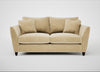 Torino 3 Seater Sofa Smart Luxe Velvet Biscuit / Black