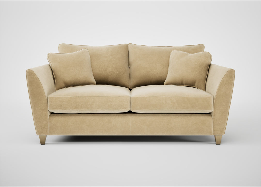 Torino 3 Seater Sofa Smart Luxe Velvet Biscuit / Natural