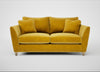 Torino 3 Seater Sofa Smart Luxe Velvet Canary / Natural