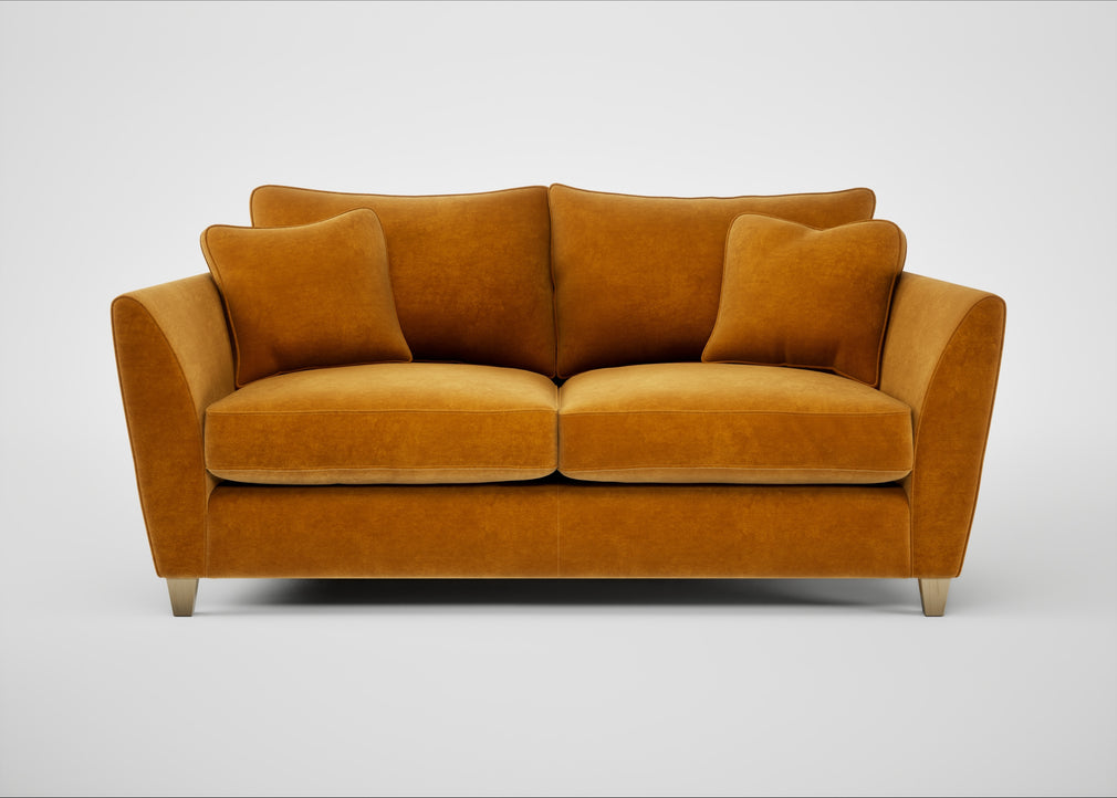 Torino 3 Seater Sofa Smart Luxe Velvet Cognac / Natural