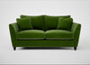Torino 3 Seater Sofa Smart Luxe Velvet Grass / Black