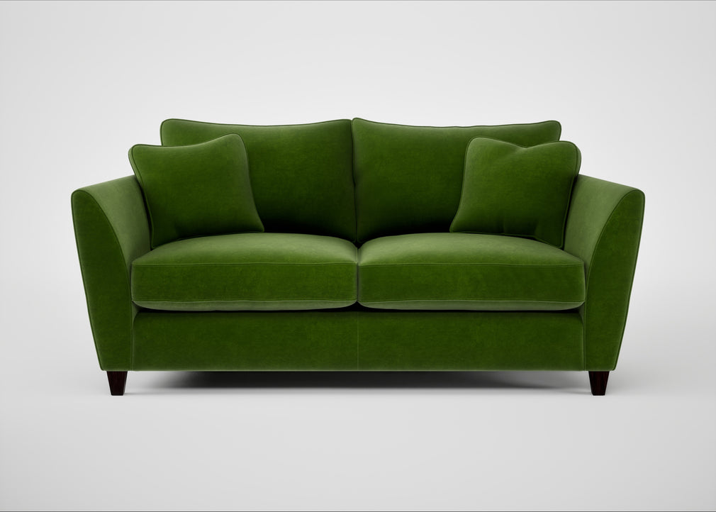 Torino 3 Seater Sofa Smart Luxe Velvet Grass / Black