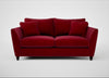Torino 3 Seater Sofa Smart Luxe Velvet Mulberry / Black