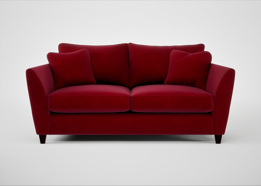 Torino 3 Seater Sofa Smart Luxe Velvet Mulberry / Black